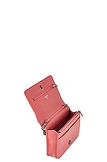 FWRD Renew Chanel 2019 Diagonal Chevron Wallet on Chain Shoulder Bag in Pink, view 4, click to view large image.