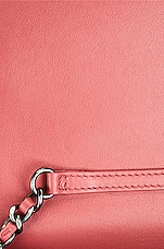 FWRD Renew Chanel 2019 Diagonal Chevron Wallet on Chain Shoulder Bag in Pink, view 7, click to view large image.
