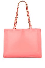 FWRD Renew Chanel Jumbo CC Chain Shopping Tote Bag in Pink, view 2, click to view large image.