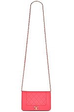 FWRD Renew Chanel 2020 Mademoiselle Vintage Wallet on Chain Shoulder Bag in Pink, view 5, click to view large image.