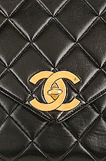 FWRD Renew Chanel Vintage Matelasse Lamb Deca Coco Tassel Chain Shoulder Bag in Black, view 6, click to view large image.