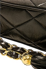 FWRD Renew Chanel Vintage Matelasse Lamb Deca Coco Tassel Chain Shoulder Bag in Black, view 8, click to view large image.