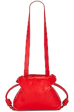 FWRD Renew Loewe Flamenco Clutch Puffer Bag in Lipstick, view 1, click to view large image.