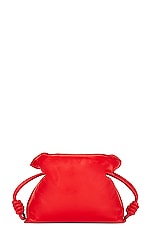 FWRD Renew Loewe Flamenco Clutch Puffer Bag in Lipstick, view 2, click to view large image.