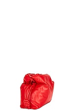 FWRD Renew Loewe Flamenco Clutch Puffer Bag in Lipstick, view 4, click to view large image.