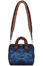 FWRD Renew Louis Vuitton Pillow Speedy Bandouliere 25 Bag in Blue, view 1, click to view large image.
