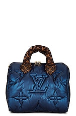 FWRD Renew Louis Vuitton Pillow Speedy Bandouliere 25 Bag in Blue, view 2, click to view large image.