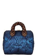 FWRD Renew Louis Vuitton Pillow Speedy Bandouliere 25 Bag in Blue, view 3, click to view large image.