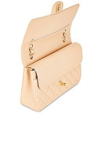 FWRD Renew Chanel 2012 Quilted Caviar Classic Double Flap Bag in Beige, view 4, click to view large image.