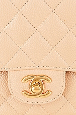 FWRD Renew Chanel 2012 Quilted Caviar Classic Double Flap Bag in Beige, view 8, click to view large image.