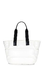 FWRD Renew Moncler Caradoc Tote Bag in White, view 2, click to view large image.