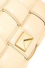 FWRD Renew Bottega Veneta Padded Cassette Crossbody Bag in Porridge & Gold, view 7, click to view large image.