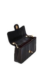 FWRD Renew Chanel Small Mademoiselle Half Flap Shoulder Bag in Black, view 4, click to view large image.