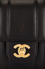 FWRD Renew Chanel Small Mademoiselle Half Flap Shoulder Bag in Black, view 7, click to view large image.