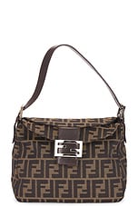 FWRD Renew Fendi Zucca Shoulder Bag in Brown | FWRD