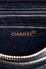 FWRD Renew Chanel Vintage Denim Flap Backpack in Blue, view 5, click to view large image.