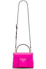 FWRD Renew Valentino Garavani Mini One Stud Top Handle Bag in Pink, view 5, click to view large image.