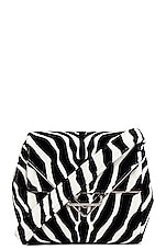 FWRD Renew Bottega Veneta Tufting Triangle Flap Bag in Black & White, view 1, click to view large image.