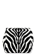 FWRD Renew Bottega Veneta Tufting Triangle Flap Bag in Black & White, view 2, click to view large image.