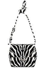 FWRD Renew Bottega Veneta Tufting Triangle Flap Bag in Black & White, view 5, click to view large image.