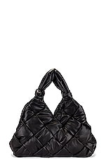 FWRD Renew Bottega Veneta Large Intreccio Soft Supple Bag in Black, view 1, click to view large image.