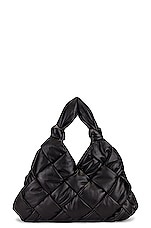 FWRD Renew Bottega Veneta Large Intreccio Soft Supple Bag in Black, view 2, click to view large image.