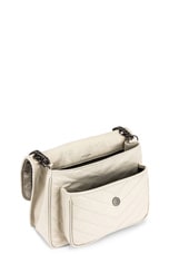 FWRD Renew Saint Laurent Medium Niki Monogramme Chain Bag in Blanc Vintage, view 4, click to view large image.