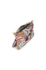 FWRD Renew Fendi Satin Psychedelic Print Baguette Shoulder Bag in Multicolor, view 4, click to view large image.