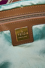 FWRD Renew Fendi Satin Psychedelic Print Baguette Shoulder Bag in Multicolor, view 5, click to view large image.