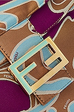 FWRD Renew Fendi Satin Psychedelic Print Baguette Shoulder Bag in Multicolor, view 7, click to view large image.