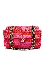 FWRD Renew Chanel Medium Single Flap Bag in Pink & Red, view 1, click to view large image.