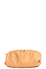 FWRD Renew Bottega Veneta Teen Chain Pouch Shoulder Bag in Almond & Gold, view 2, click to view large image.