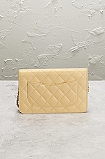 FWRD Renew Chanel Matelasse Caviar Classic Wallet on Chain Shoulder Bag in Cream, view 3, click to view large image.