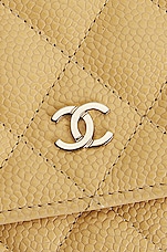FWRD Renew Chanel Matelasse Caviar Classic Wallet on Chain Shoulder Bag in Cream, view 6, click to view large image.
