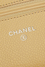FWRD Renew Chanel Matelasse Caviar Classic Wallet on Chain Shoulder Bag in Cream, view 7, click to view large image.