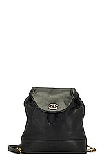 FWRD Renew Chanel Vintage Caviar Triple CC Backpack in Black, view 1, click to view large image.