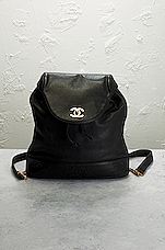 FWRD Renew Chanel Vintage Caviar Triple CC Backpack in Black, view 2, click to view large image.