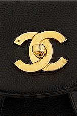 FWRD Renew Chanel Vintage Caviar Triple CC Backpack in Black, view 7, click to view large image.