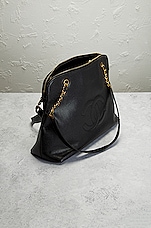 FWRD Renew Chanel Vintage Caviar CC ZipTote Bag in Black, view 5, click to view large image.