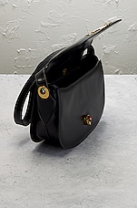 FWRD Renew Gucci Vintage Leather Horsebit Shoulder Bag in Black, view 5, click to view large image.