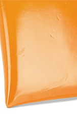 FWRD Renew Bottega Veneta Small Point Lock Clutch in Tangerine & Silver, view 6, click to view large image.