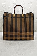 FWRD Renew Fendi Pecan Sunshine Shopper Tote in Brown, view 2, click to view large image.