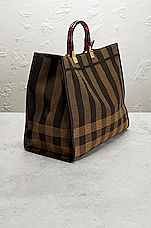FWRD Renew Fendi Pecan Sunshine Shopper Tote in Brown, view 4, click to view large image.