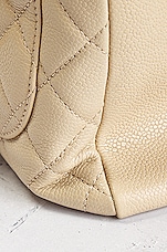 FWRD Renew Chanel Caviar Grand Shopping Tote Bag in Beige, view 8, click to view large image.