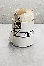 FWRD Renew Dior Leather Vibe Bucket Bag in White, view 5, click to view large image.
