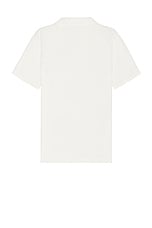 Frescobol Carioca Faustino Terry Cotton Blend Short Sleeve Polo in Ivory, view 2, click to view large image.