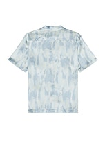 Frescobol Carioca Roberto Seascape Print Silk Shirt in Seafoam, view 2, click to view large image.