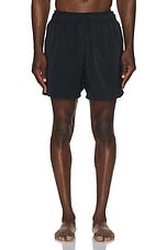 Frescobol Carioca Salvador Elasticated Swimshorts in Black, view 3, click to view large image.