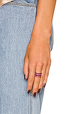 FRY POWERS Set of 4 Ombre Enamel Rings in Pink Ombre, view 2, click to view large image.
