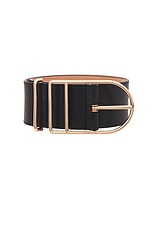 Gabriela Hearst Large Ulster Belt in Black, view 3, click to view large image.